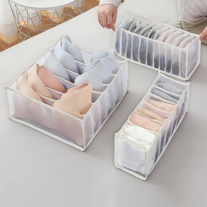 Boîte de rangement pour sousvêtements avec compartiments Chaussettes