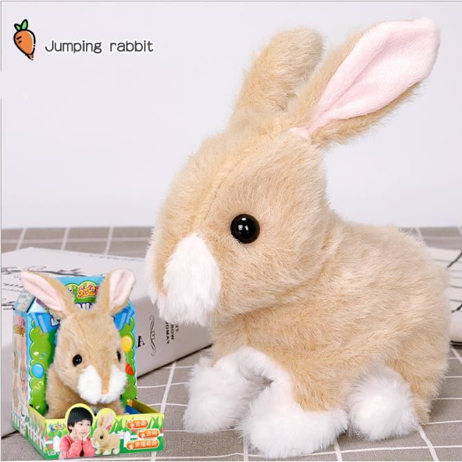 Jouet Mignon Lapin En Peluche Aboie Et Marche Pour Enfant Et Bebe 12cm Lapin Cdiscount