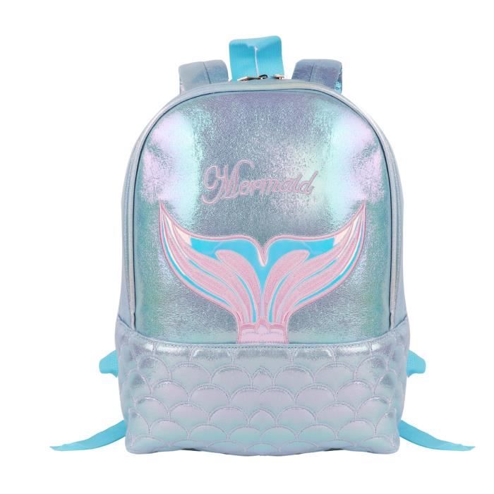 Cartable Scolaire Fille Sirene Holographique Sac a Dos Voyage Ecole Bleu Cdiscount Bagagerie Maroquinerie