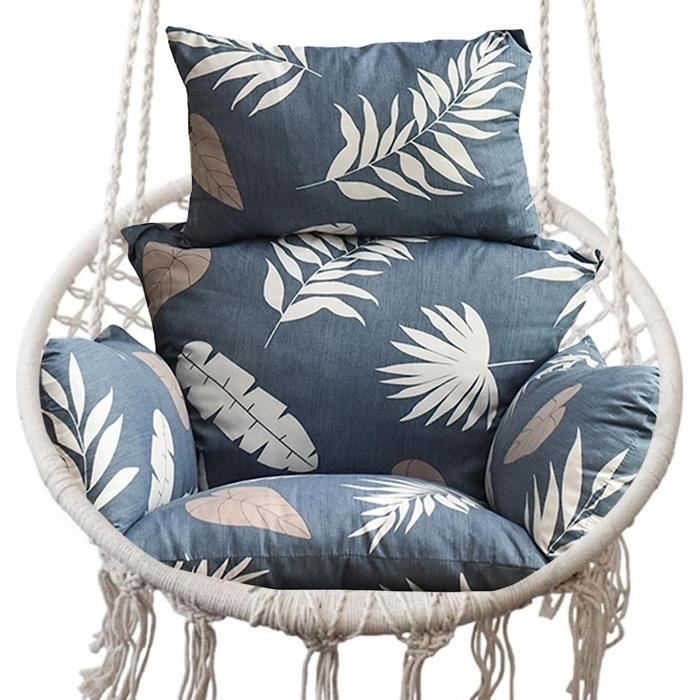 Chaise Œuf Suspendue Intérieur - Osier Lavable, Fond Antidérapant, Noir, Capacité 136 Kg - 11