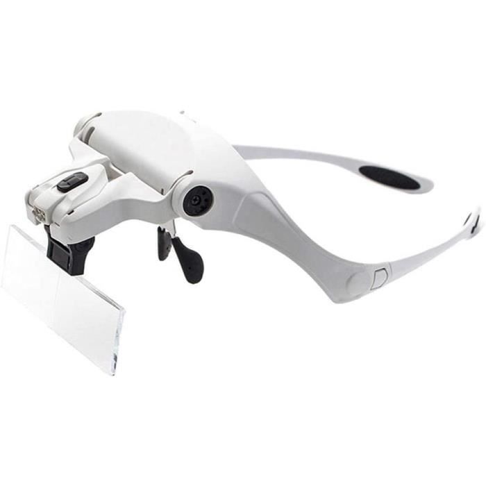 Loupe avec LED Loupe Eclairante Loupe Frontale pour Lecture