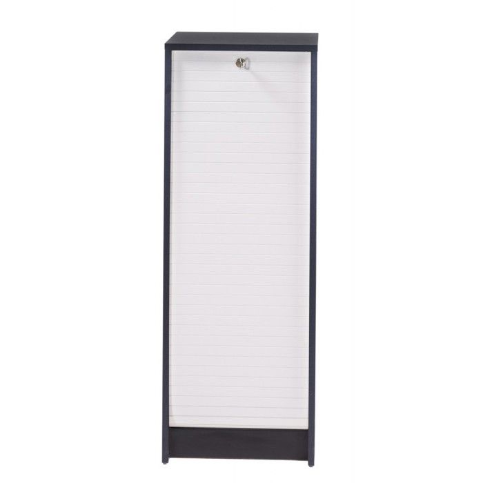 Classeur à Rideau - Blanc - 104 cm - 5 étagères - Fermeture à clé - Eco-conçu Classeur à Rideau - Blanc - 104 cm - 5 étagères - Fermeture à clé - Eco-conçu