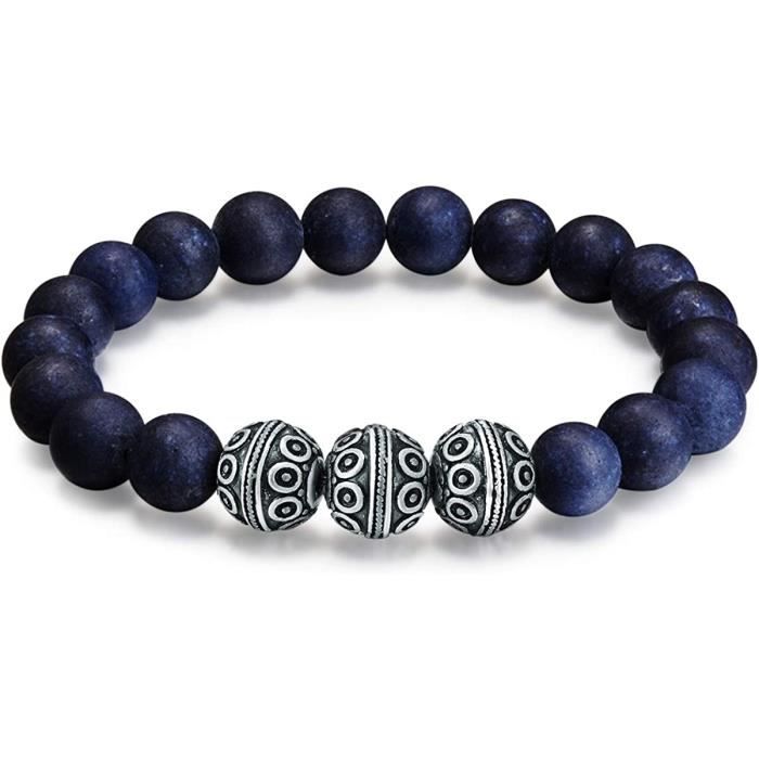 Collier Mala 108 Perles Obsidienne Noire – Bracelet Ou Collier De Prière Avec Pompon Fait Main | Bijou Spirituel Homme Femme