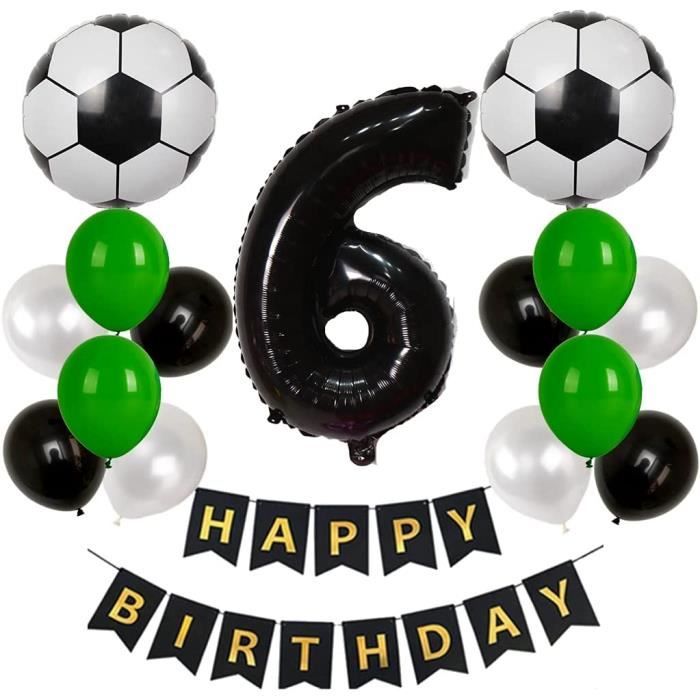 6 Ballons foot à gonfler pour anniversaire