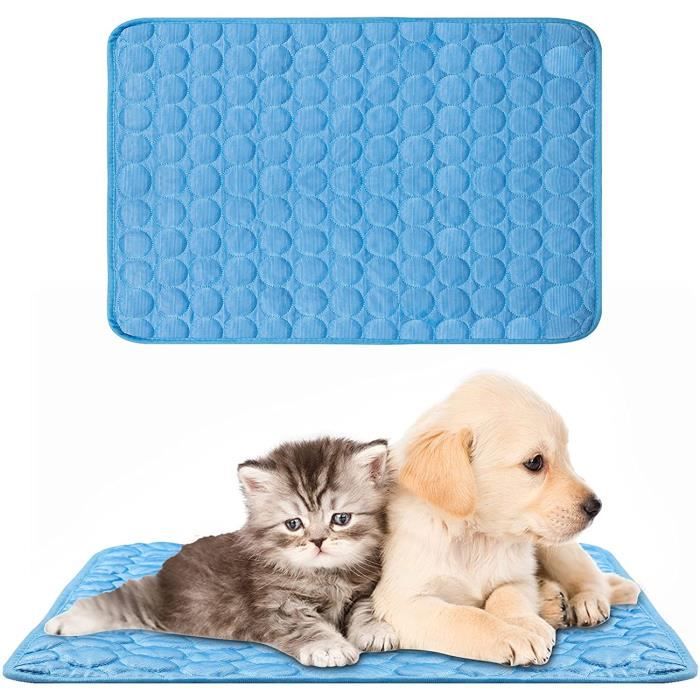 Meilleurs prix pour Tapis de Refroidissement pour Chien, Tapis Rafraichissant Argent Glacé Tapis, Mesh Respirant Ice Silk Autoventilation