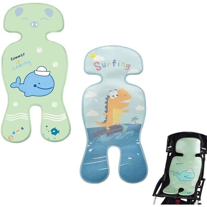 Coussin de Siège Poussette, 2 pièces Bébé housse d'été anti