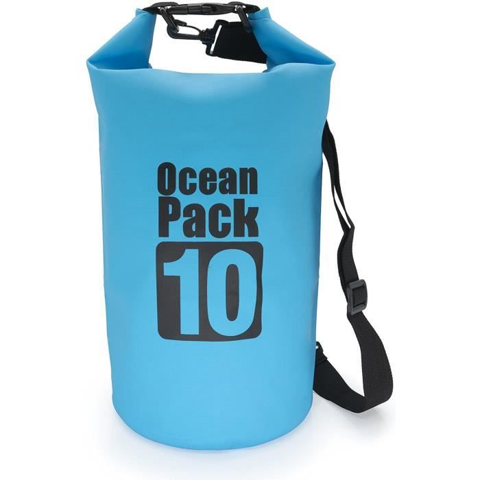 Sac Flottant Étanche Nautique 20L Imperméable Pêche Plongée Canoë