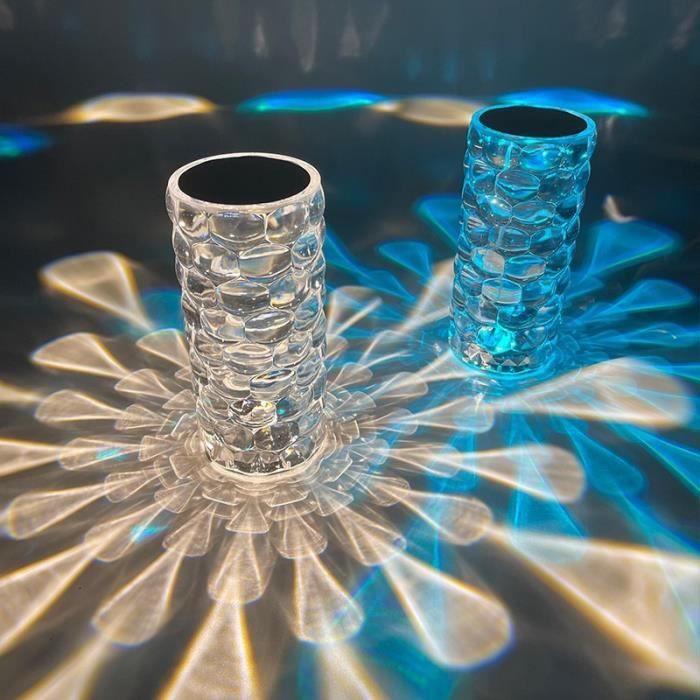 Lampe LED en forme de goutte deau 16 couleurs ambiance romantique diamant rechargeable par USB idéale pour une Table de