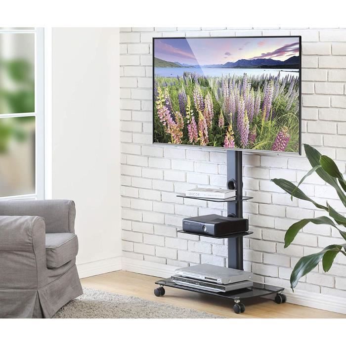 Fitueyes Chariot Meuble Tv Avec Roulette Support Tele Pied