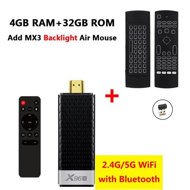 X96S TV Stick Amlogic S905Y2 DDR4 4GB 32GB Android 9.0 TV Box X96S Mini PC  5G