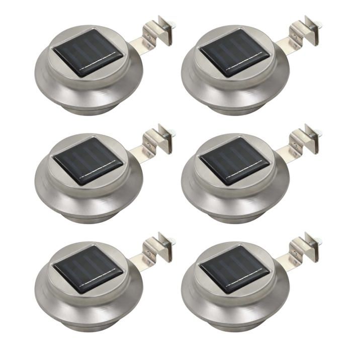 vidaXL Lampe solaire à LED ronde d'extérieur 6 pcs 12 cm