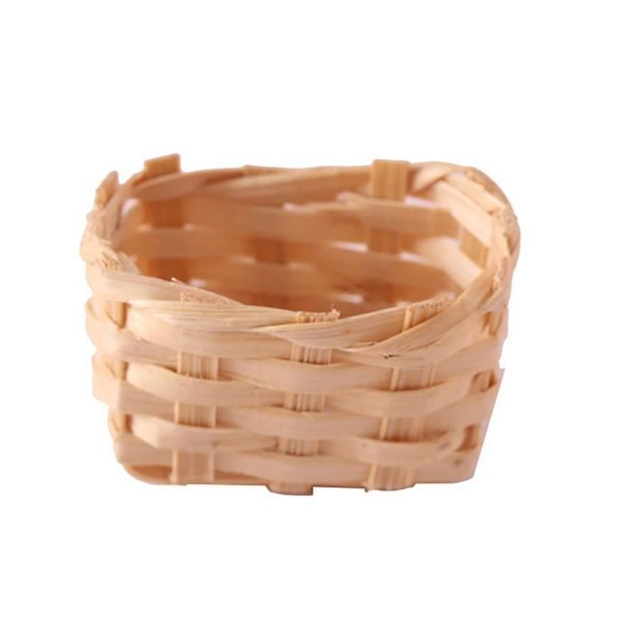 MAISON - ACCESSOIRE MAISON POUPEE Mini panier tiss?� jeu de r?�le, d?�coration de panier tiss?� S1 