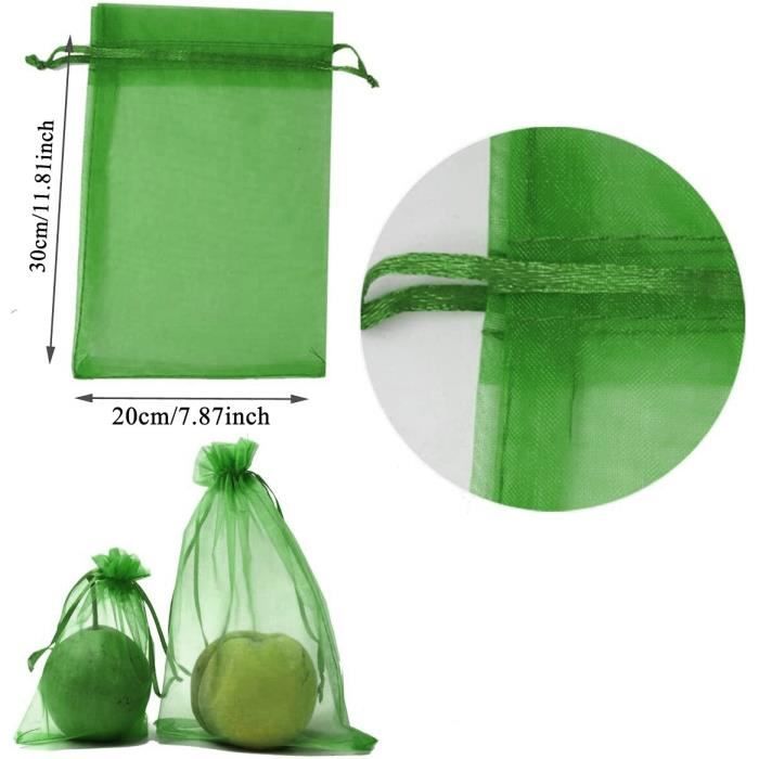 100 Pièces Sac De Protection De Fruits De Raisins, Sac En Organza Des Fruits Reutilisables Sacs En Maille Filet Avec Cordon De Serrage Sacs De Rangement Pour Fruits Legumes 15 X 10 Cm H 71280865
