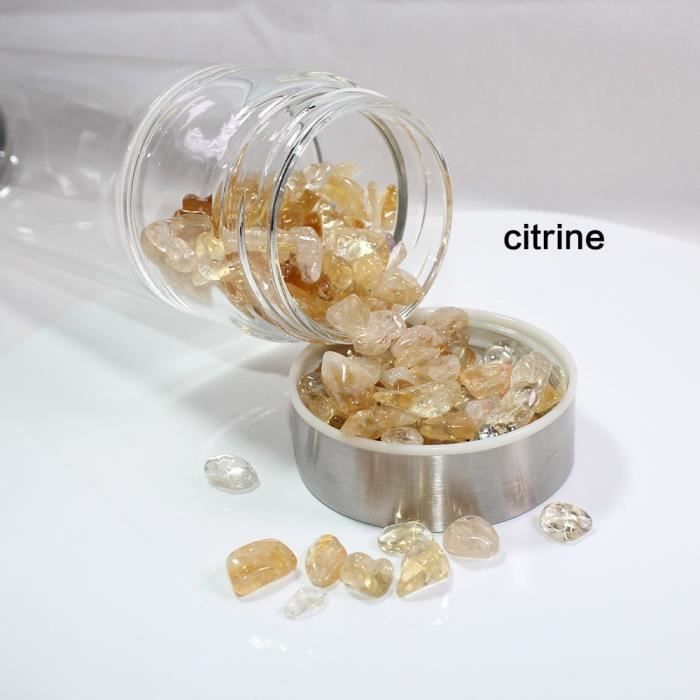 Bouteille D'eau En Verre Avec Cristaux De Tourmaline Et Quartz - 550 Ml, élixir énergétique - 3