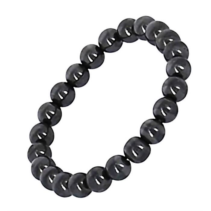 bracelet pierre hematite elastique noir