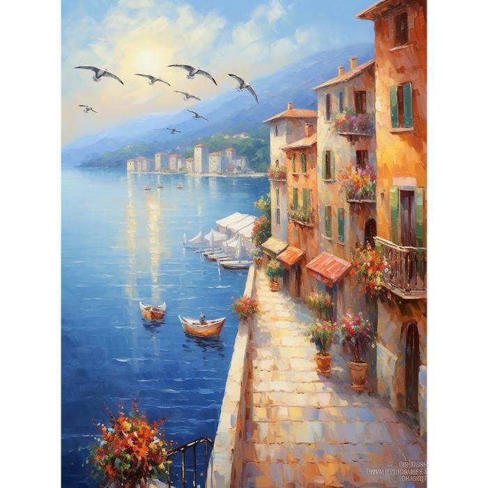 Bimkole 5D Diamond Painting DIY Kits Femme, Coucher De Soleil