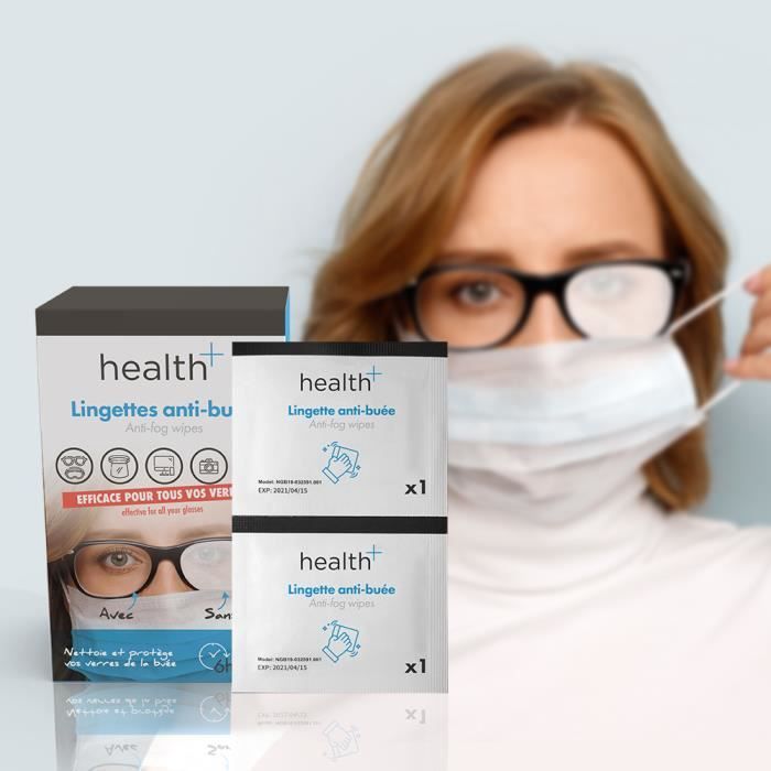 Lingette anti buee lunette efficace nettoyant lunettes 50