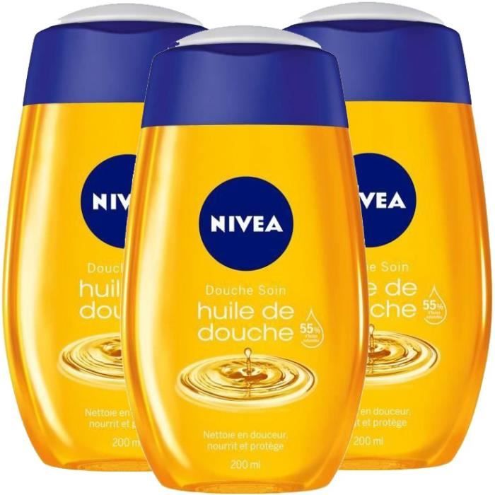 NIVEA Huile de douche Natural Moussante Pour peaux sèches 200 ml