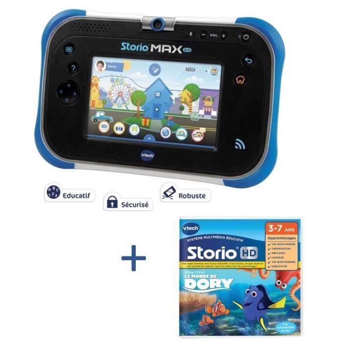 VTECH - Tablette STORIO MAX 2.0 bleue & Jeu Le monde de Dory - Cdiscount  Jeux - Jouets
