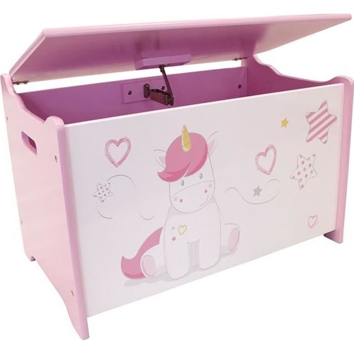 Coffre à jouets Licorne en bois pour enfant - Fun House