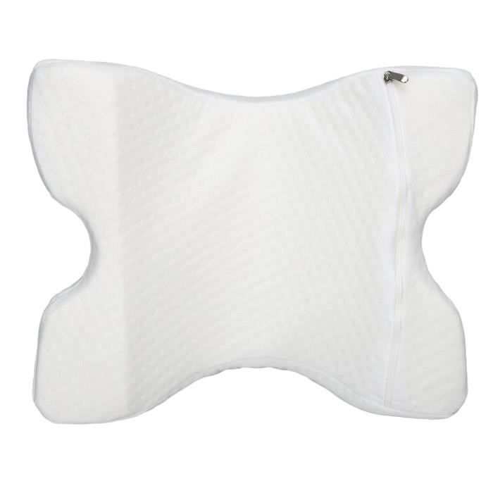 Oreiller Mémoire De Forme Doux - Complet, 45x10cm, Blanc - Orth4WDSommeil Pro