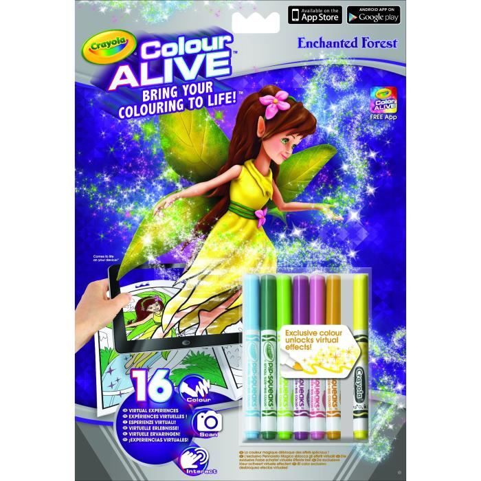 Crayola Kit Colour Alive Foret Enchantee Achat Vente Jeu De Coloriage Dessin Pochoir Cdiscount