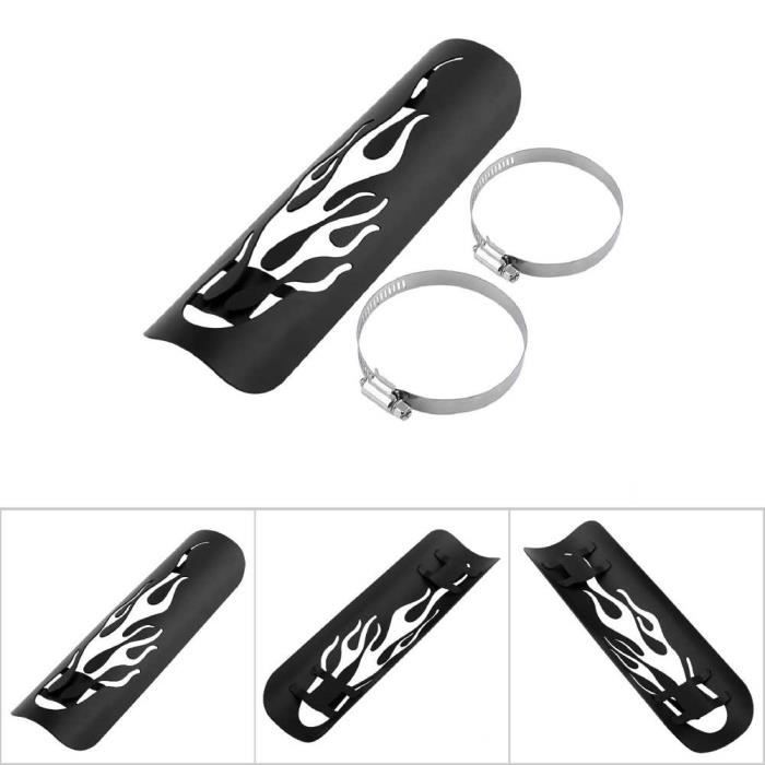 Tbest Plaque de bouclier thermique de moto Plaque de protection thermique moto droite en acier Tbest Plaque de bouclier thermique de moto Plaque de protection thermique moto droite en acier