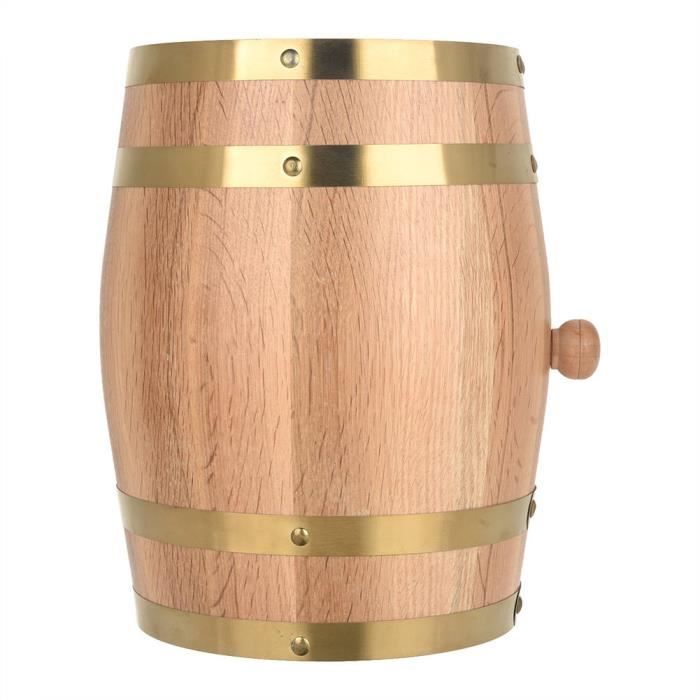 Tonneau à Vin Décoratif En Bois Avec Support - 1 Litre Pour Bar, Maison Ou Cadeau | Design Rétro Et Fonctionnel - 6