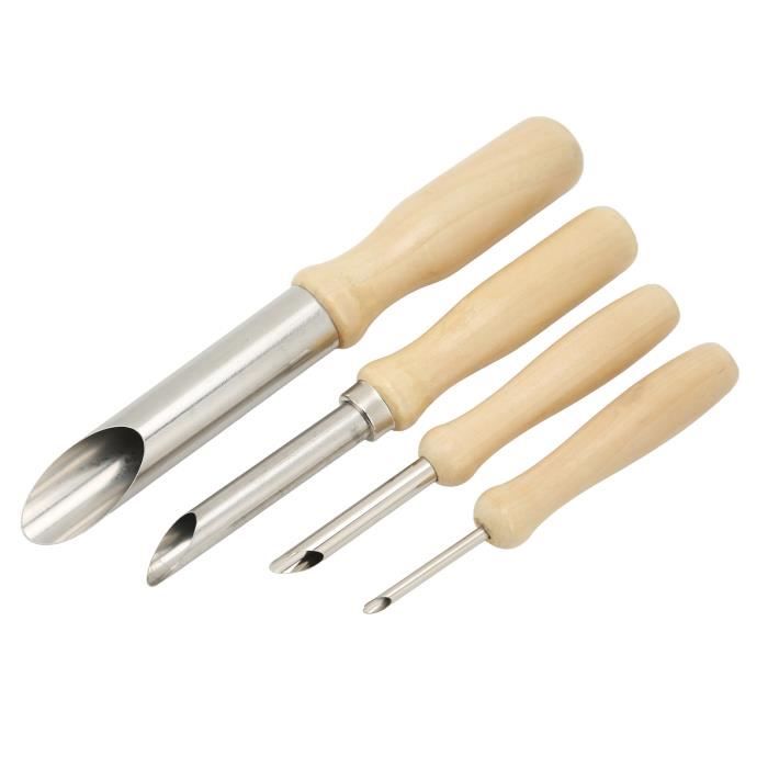 Lot De 3 Coupe-argile Avec 1 Manche En Bois Et 2 Poignées En