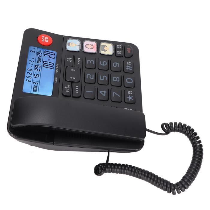 Téléphone fixe pour personnes âgées Téléphone Fixe de Personnes Âgées