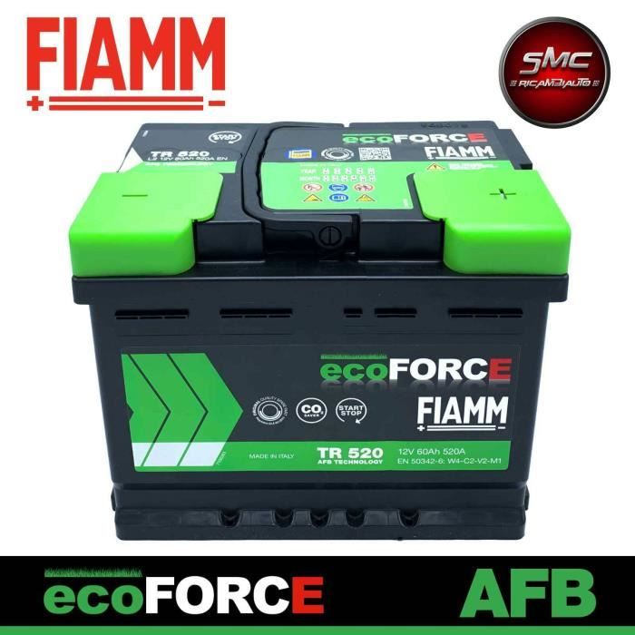 Batterie Auto Fiamm Tr520 Ecoforce Afb Start Stop 60ah 520a