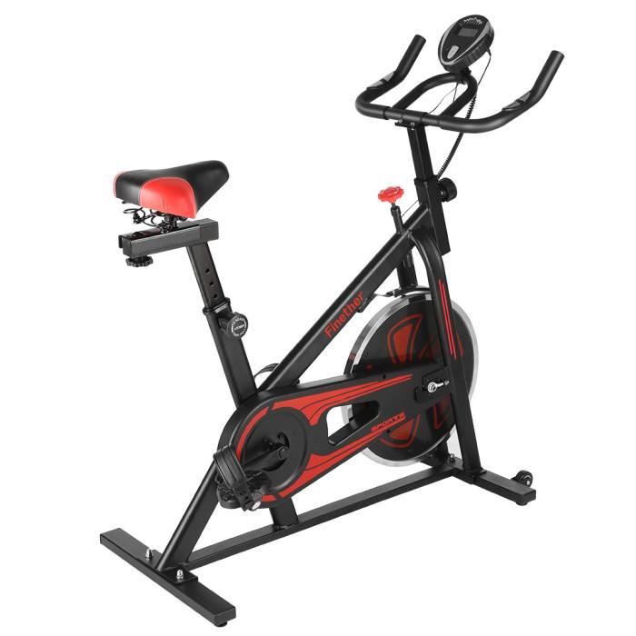 Finether Velo Biking Spinning d appartement d exercice en salle Volant Moteur de 8 kg Avec Resistance Reglable et Arret d urgence Cdiscount Sport