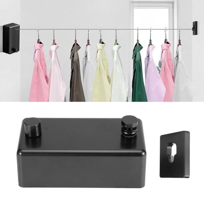 Corde à Linge Rétractable Inox 304 Résistant Rouille, Fixation Murale - OB