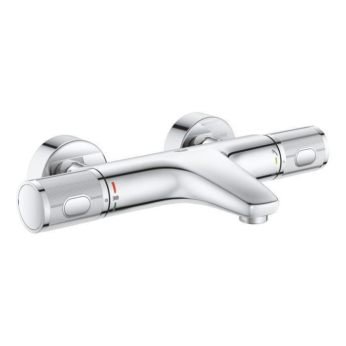 GROHE Mitigeur thermostatique douche Precision Feel, montage mural, indicateur de température, filtr