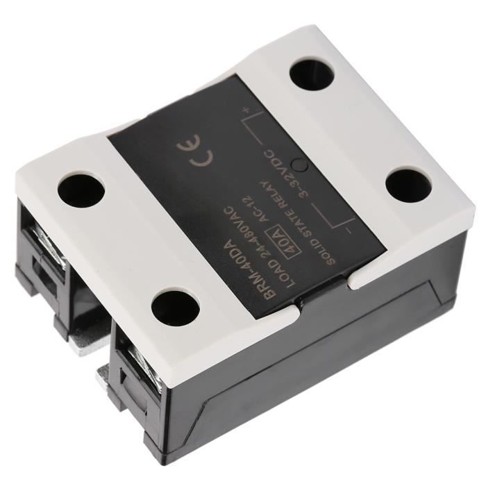 Relais Statique SSR 24-480V AC SSR BRM-40DA Charge 3-32V DC à 24-480V