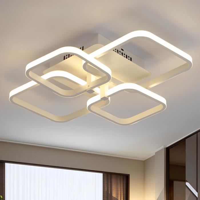 KIWAEZS Plafonnier Moderne LED 60w Blanc chaud Lumière pour Chambre Salon Cuisine 3000K