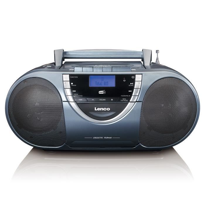 Boombox avec radio DAB+, FM et lecteur CD/ MP3 Lenco SCD-6800GY Argent