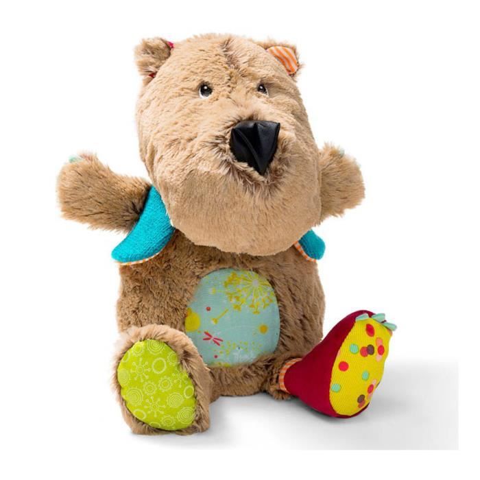 peluche petit ours brun musicale