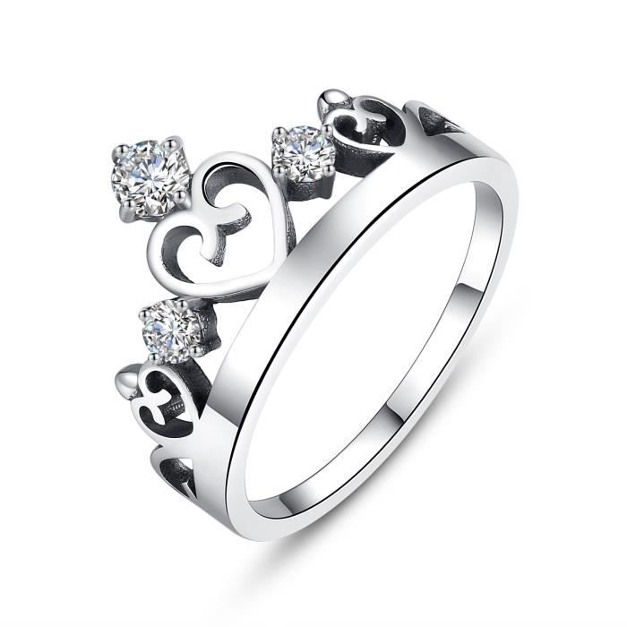 Bamoer 2017 Nouvelle Bague Argent Sterling 925 Couronne Avec Cz Pour Femme De Mariage Original Bijoux Scr001 Argente Achat Vente Bague Anneau Argent Argente Oxyde De Zirconium Cdiscount