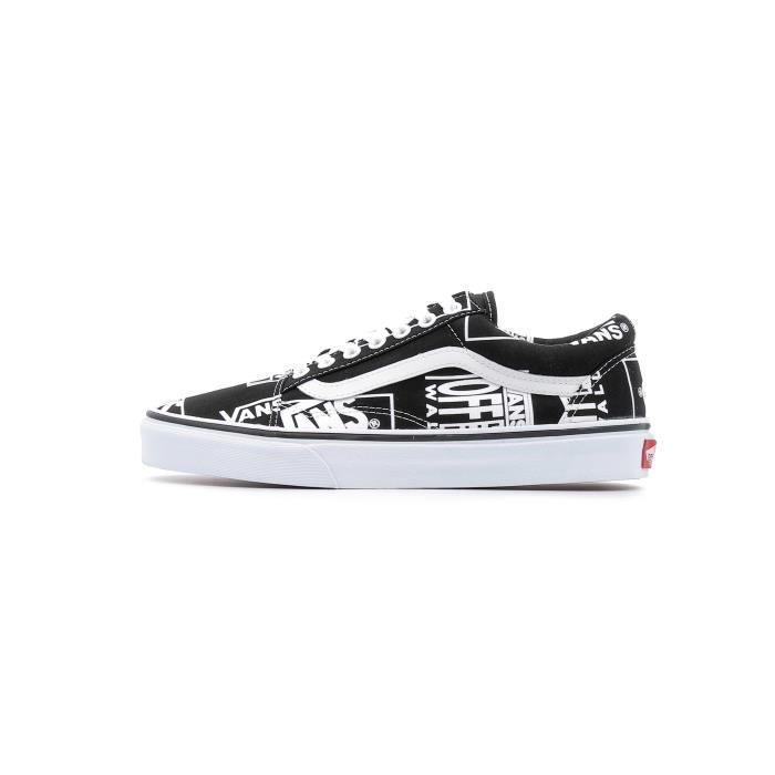 vans old skool logo mix black & white shoes