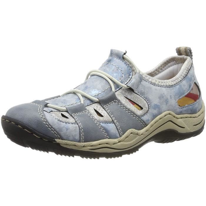 Rieker Baskets - Rieker - L0561-12 - Bleu - Synthétique - Plat