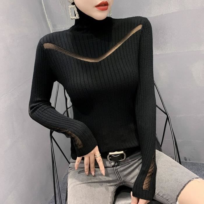 Pull maille online transparent femme