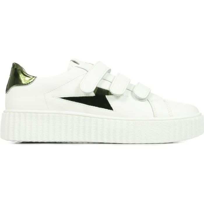 Baskets Femme VANESSA WU Willow Similicuir blanc et vert