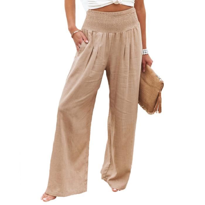 Pantalon fluide en 2025 lin pour femme