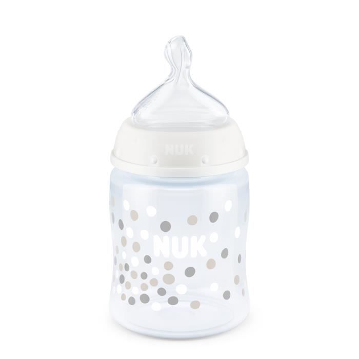 NUK Set de 3 Biberons avec T/étine Rose T1 240 ml