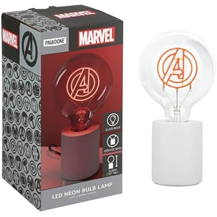 Lampe décorative - PALADONE - Marvel Avengers - LED E27 - Rouge - Intérieur Lampe décorative - PALADONE - Marvel Avengers - LED E27 - Rouge - Intérieur