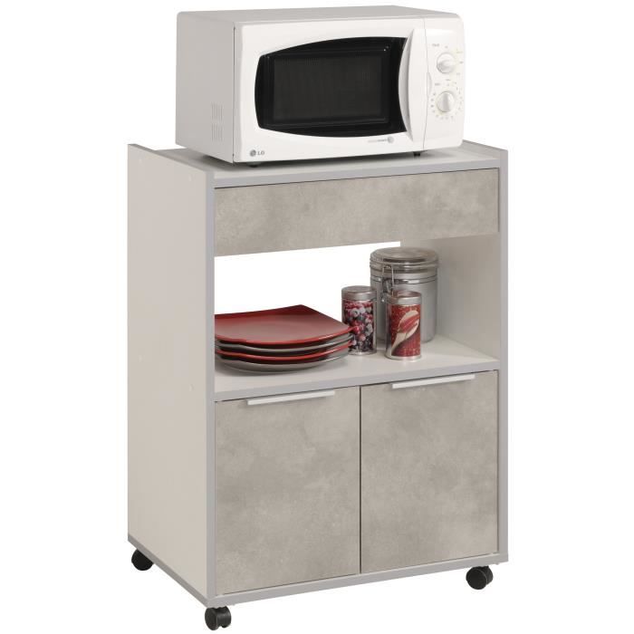 Armoire D Appoint Spott Sur Roulettes Beton Achat Vente
