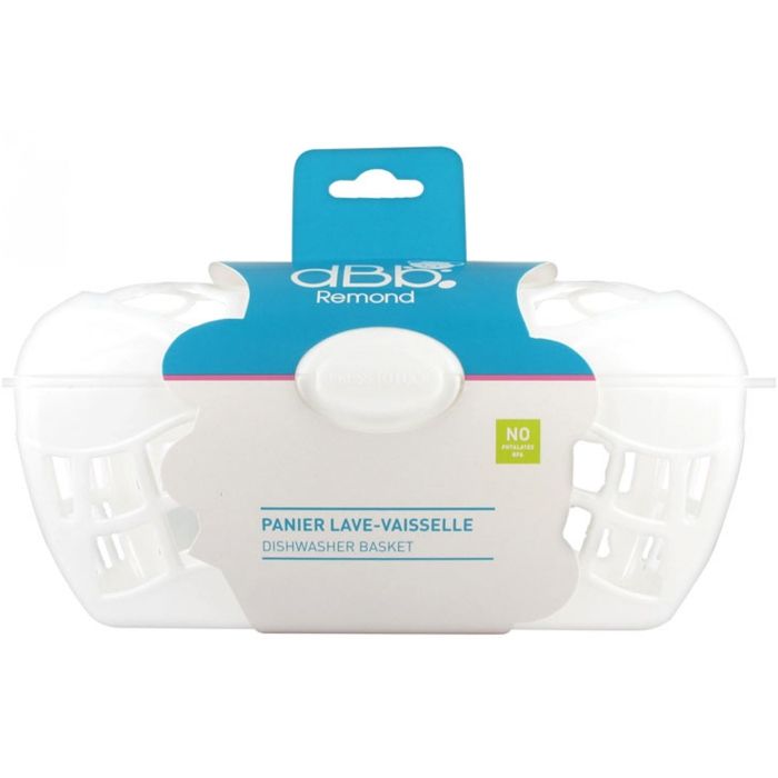 Panier lave-vaisselle - DBB REMOND - Blanc - 2 compartiments - Pour accessoires bébé - À insérer panier supérieur
