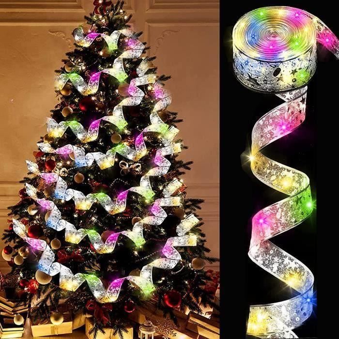 Guirlande Lumineuse En Ruban Pour Sapin De Noël, 50 LED Avec Prise USB, Décoration De Jardin (lumière Chaude, Doré