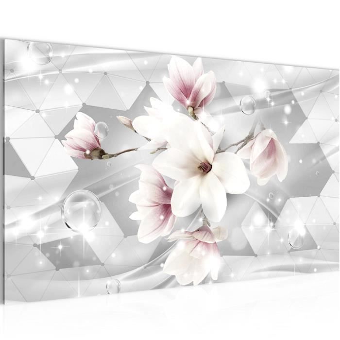 Tableau Toile Photo Décoration Murale 120 X 80 Cm Toison - XXL Salon Appartement Blanc Prêt à Accrocher 017231c - Maison